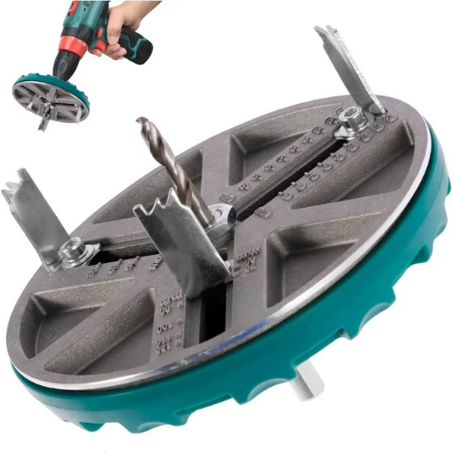 Trépan réglable pour perceuse(قاطع ثقوب دائري متغير القطر)