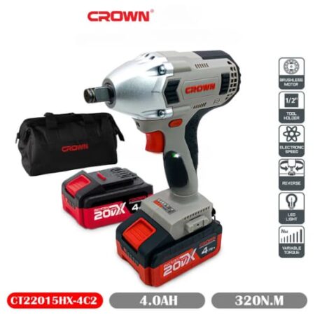 Clé À Choc S/FIL 20V 4.0AH 320N.M CROWN