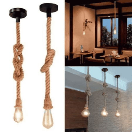 Mini lustre corde de lampe pour  décor