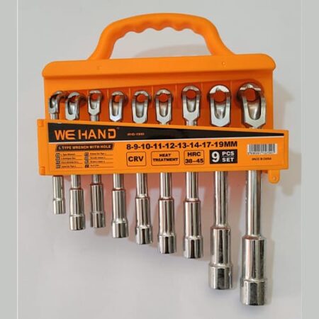 Jeu De 9 Clés A Douille Coudées (Clés À Pipe) 8-19mm Wehand