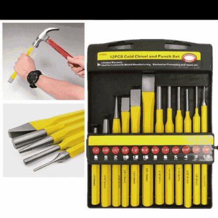 Kit de forets et burins Pin Chisels 12 pièces