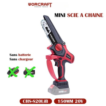Mini Scie À Chaîne SOLO S/FIL 20v WORCRAFT