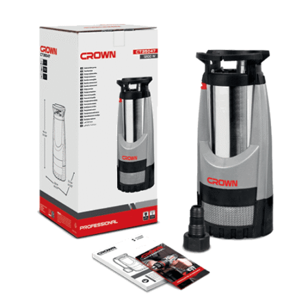 Pompe À Eau Immergée 44m 1200w Sans Flotteur CROWN