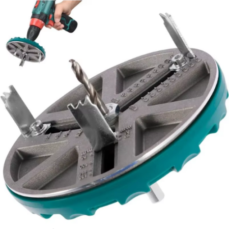 Trépan réglable pour perceuse(قاطع ثقوب دائري متغير القطر)