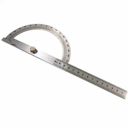 مسطرة و منقلة 30 سم 180° درجة من الفولاذ المقاوم للصدأ