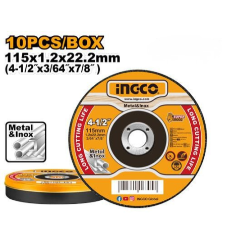 DISQUE METAL INOX INGCO 115MM