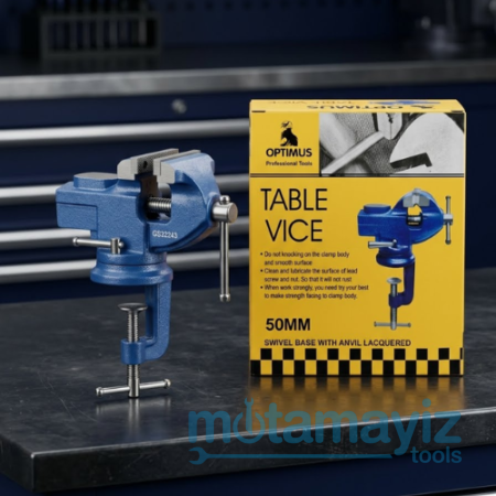 Étau d’établi 50 mm à base pivotante avec enclume